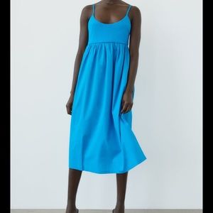 ISO - Midi Dress With Ribbed Trim